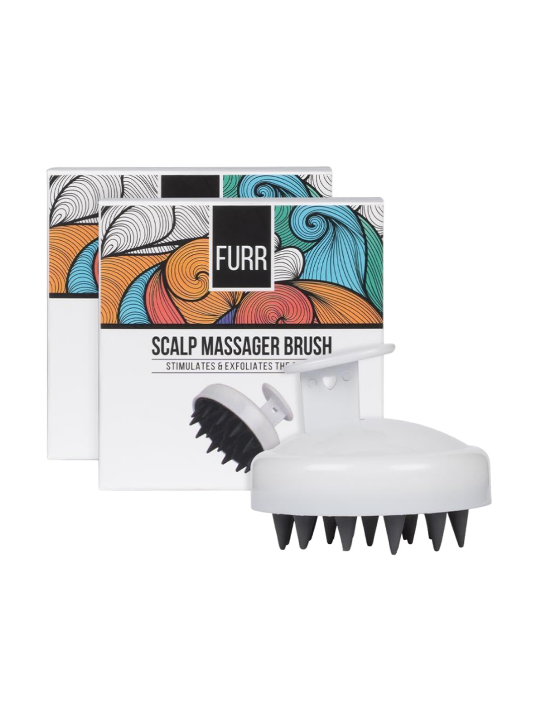 

FURR Set Of 2 Scalp Massager Brush, White