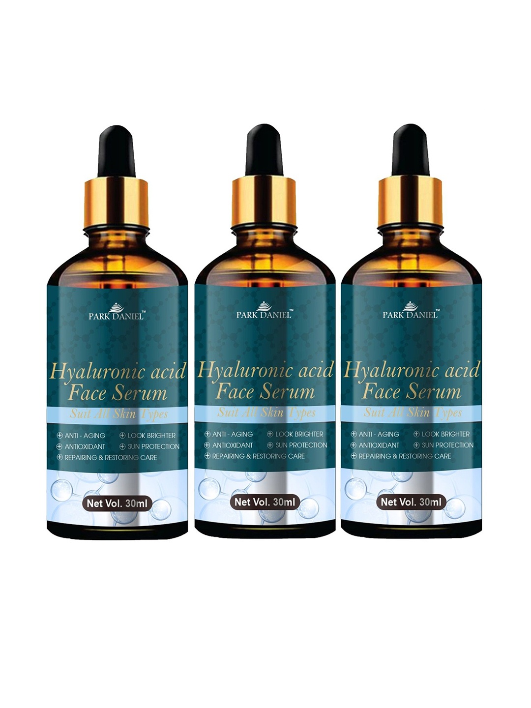 

Park Daniel Set Of 3 Hyaluronic Acid Face Serum - 30ml Each, Transparent