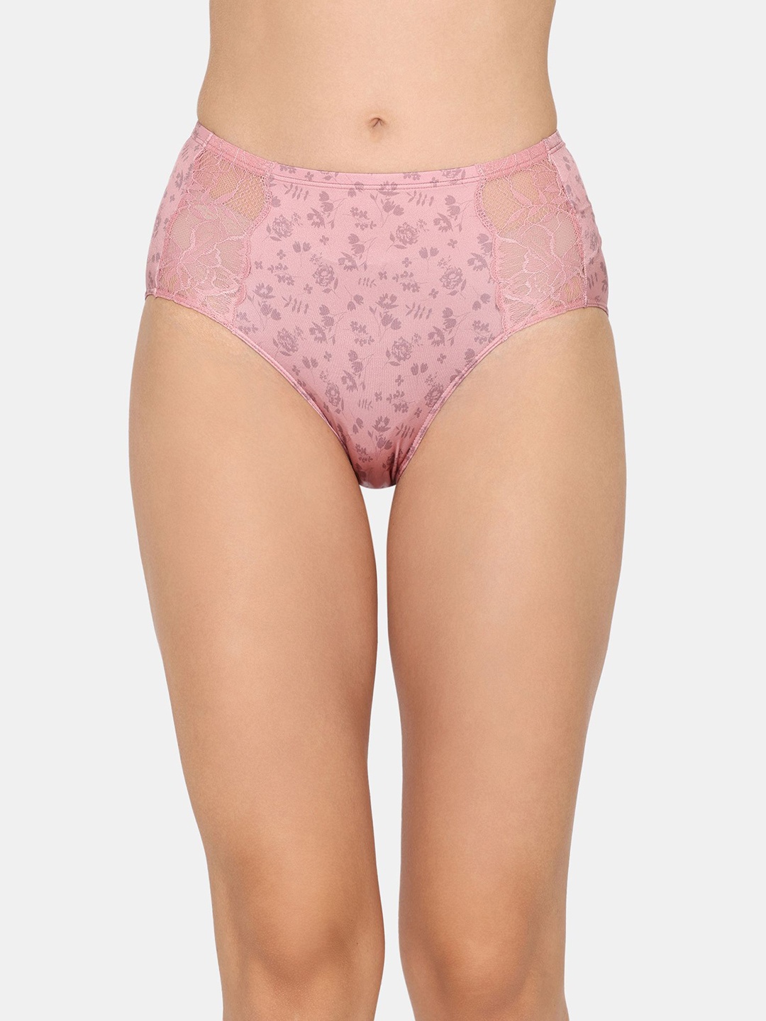 

Zivame Women Printed Mid-Rise Hipster Briefs, Pink