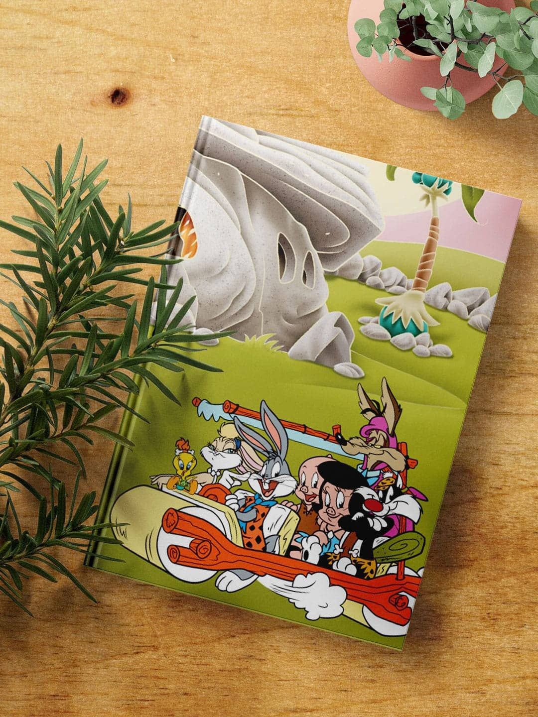 

macmerise Looney Tunes Mania Printed Hard Cover A5 Ruled Notebook, Green