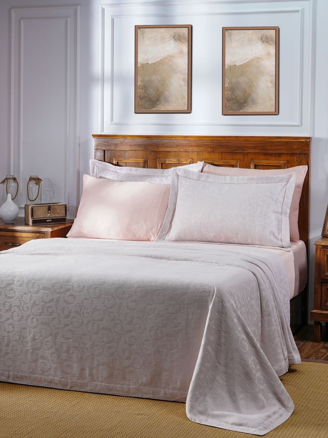 

MASPAR Acanthus Serenity Grey Design Double Bed Cover