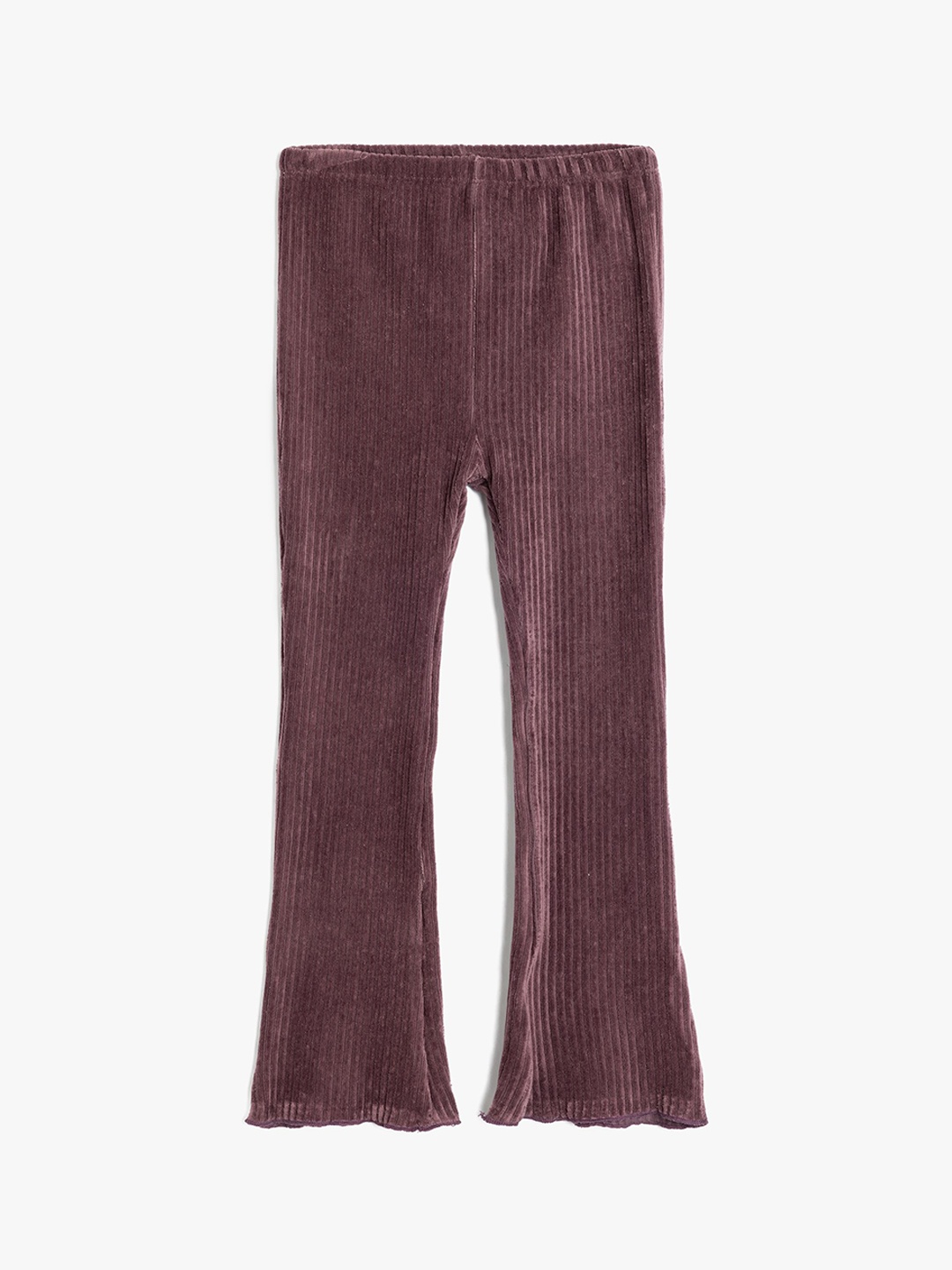 

Koton Kids Ribbed Pure Cotton Mid Rise Trousers, Grey