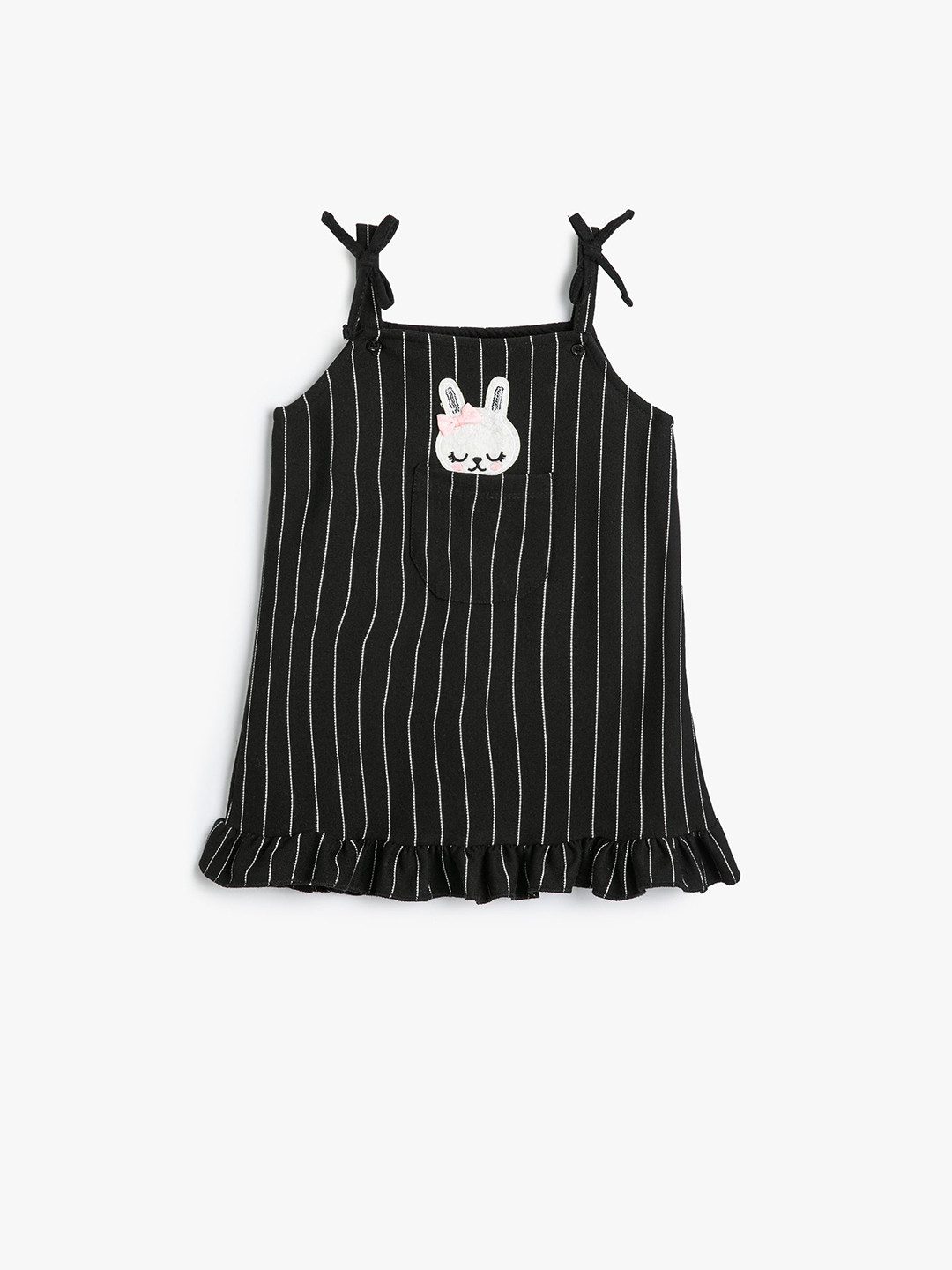 

Koton Striped A-Line Dress, Black