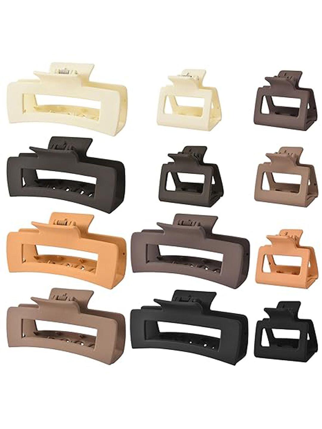 

Softwrap Women Set Of 12 Claw Clips, Black