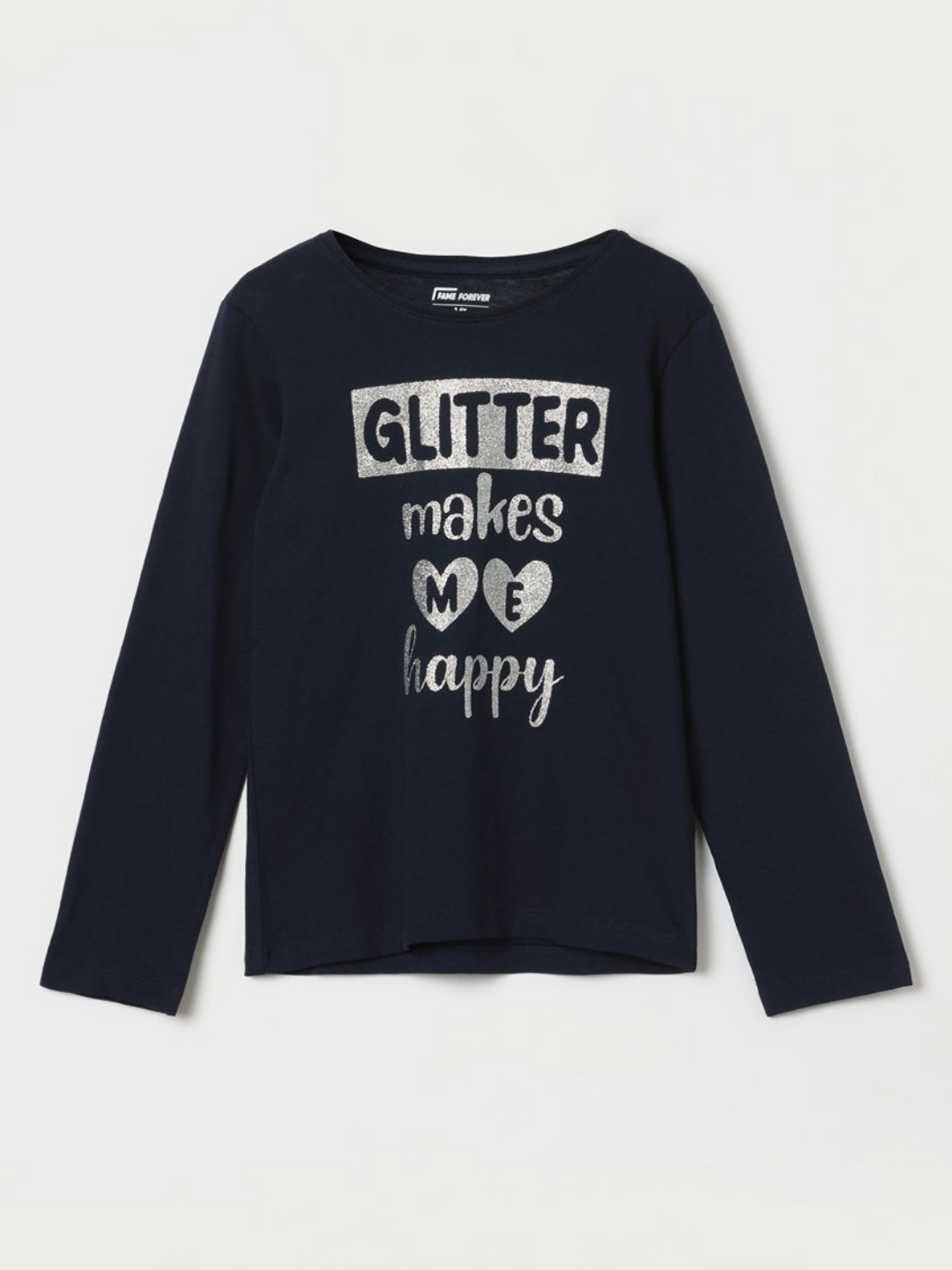 

Fame Forever by Lifestyle Girls Typography Printed Round Neck Cotton T-Shirt, Blue