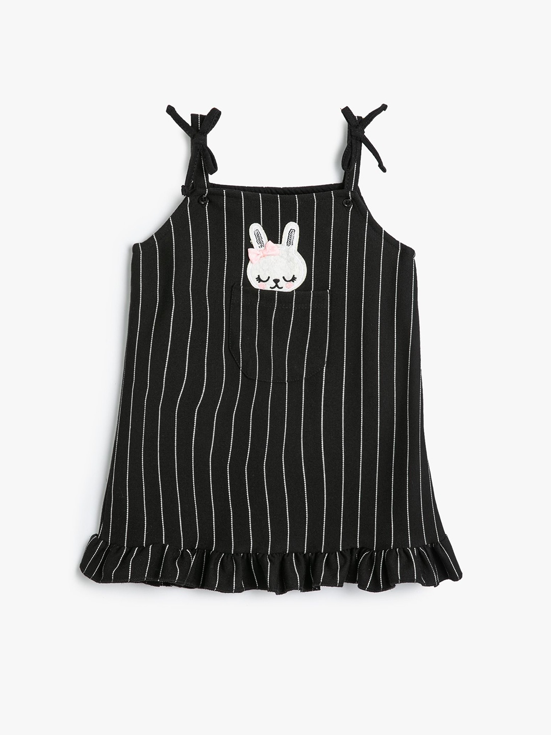 

Koton Striped A-Line Dress, Black
