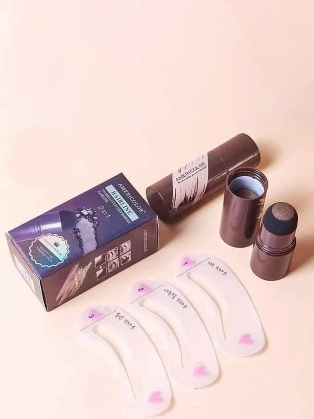 

zemglam Hairline Powder Hair Shading Sponge Pen 24 g - Brown