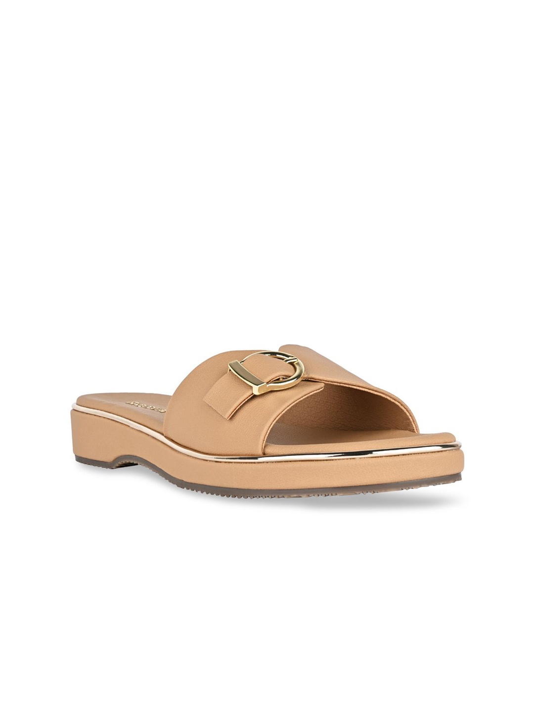 

Rocia Women Open Toe Flats with Buckles, Beige