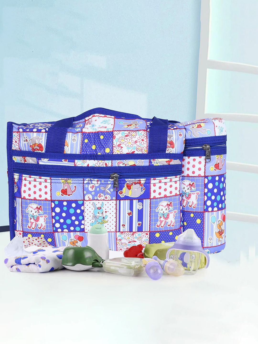 

Kuber Industries Printed Baby Bottle Cooler Bag, Blue