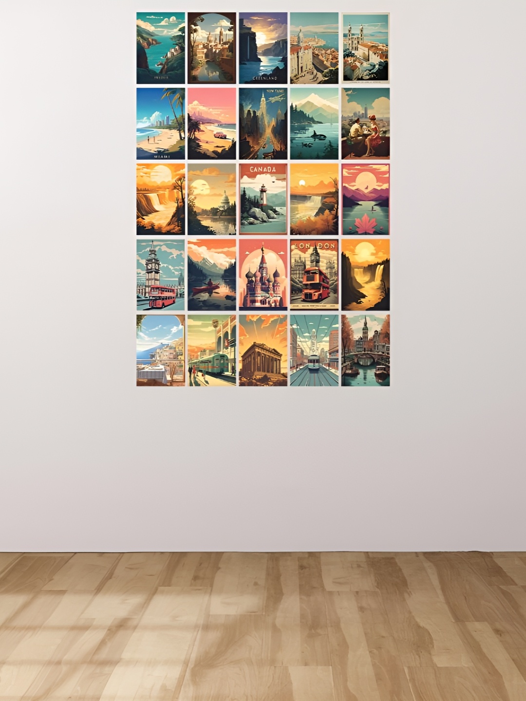 

CVANU Multicoloured 25 Pieces Paper Wall Art, Multi