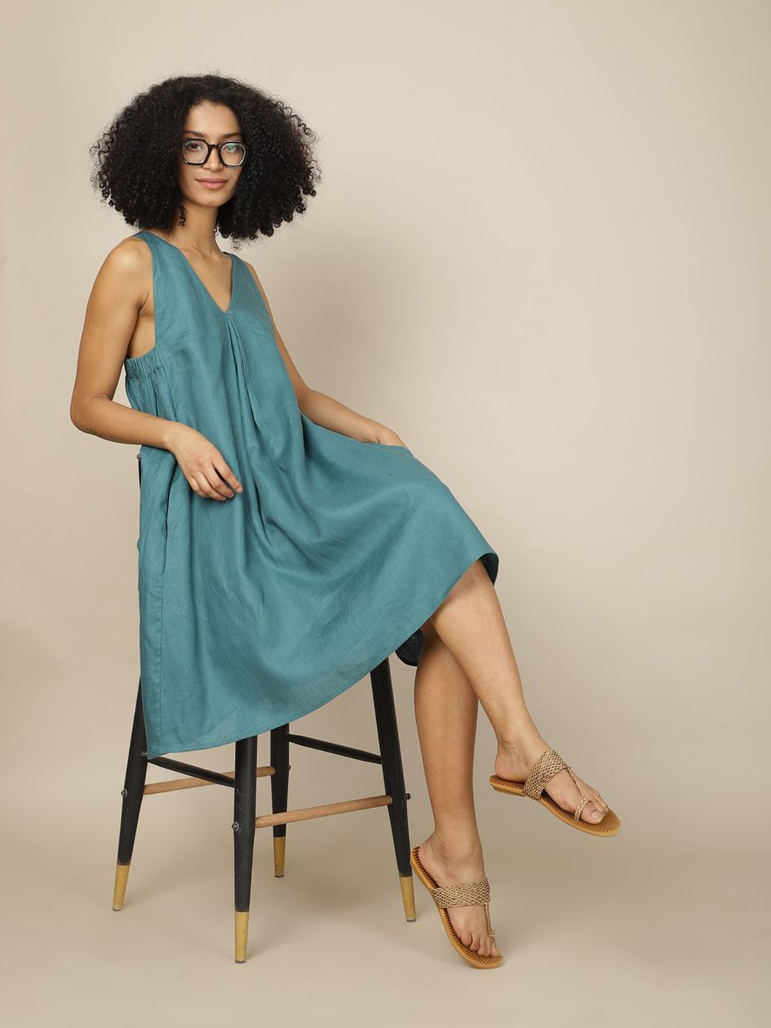 

A Little Fable Fit & Flare Dress, Teal