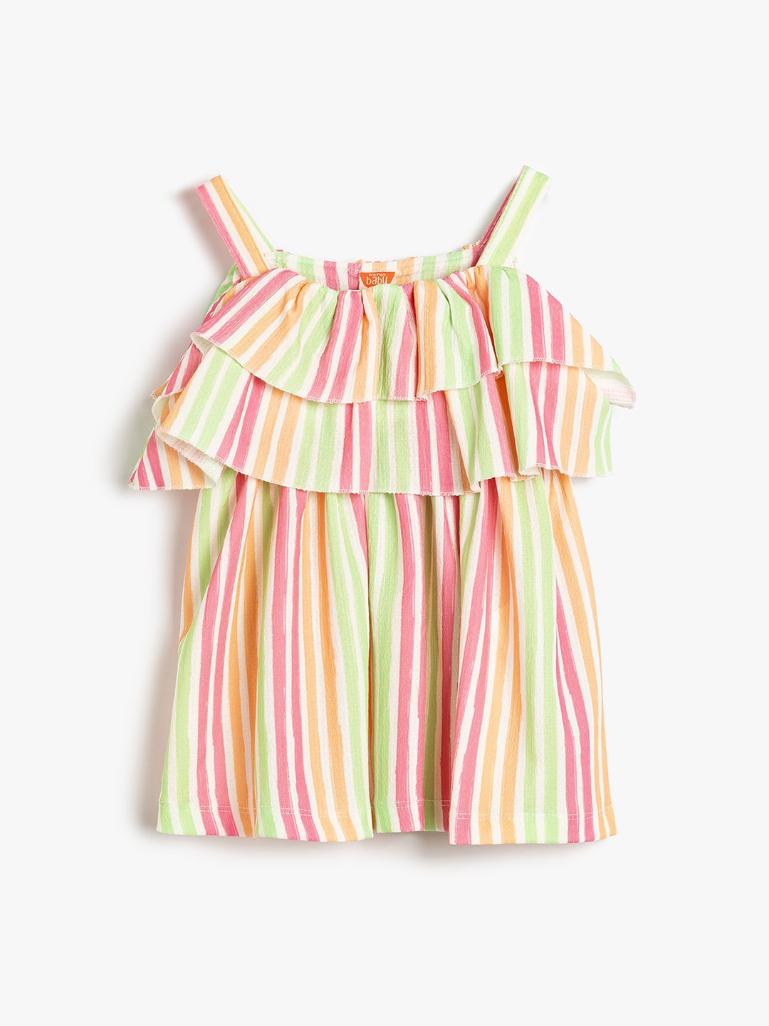 

Koton Girls Striped A-Line Dress, Pink