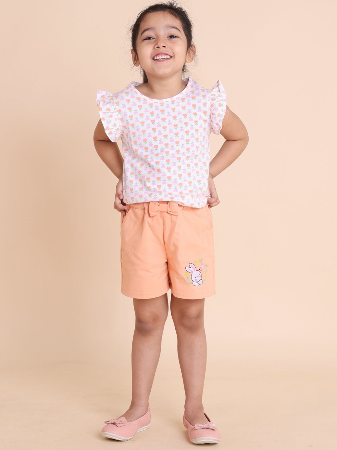 

House of Spades Girls High-Rise Running Shorts, Orange