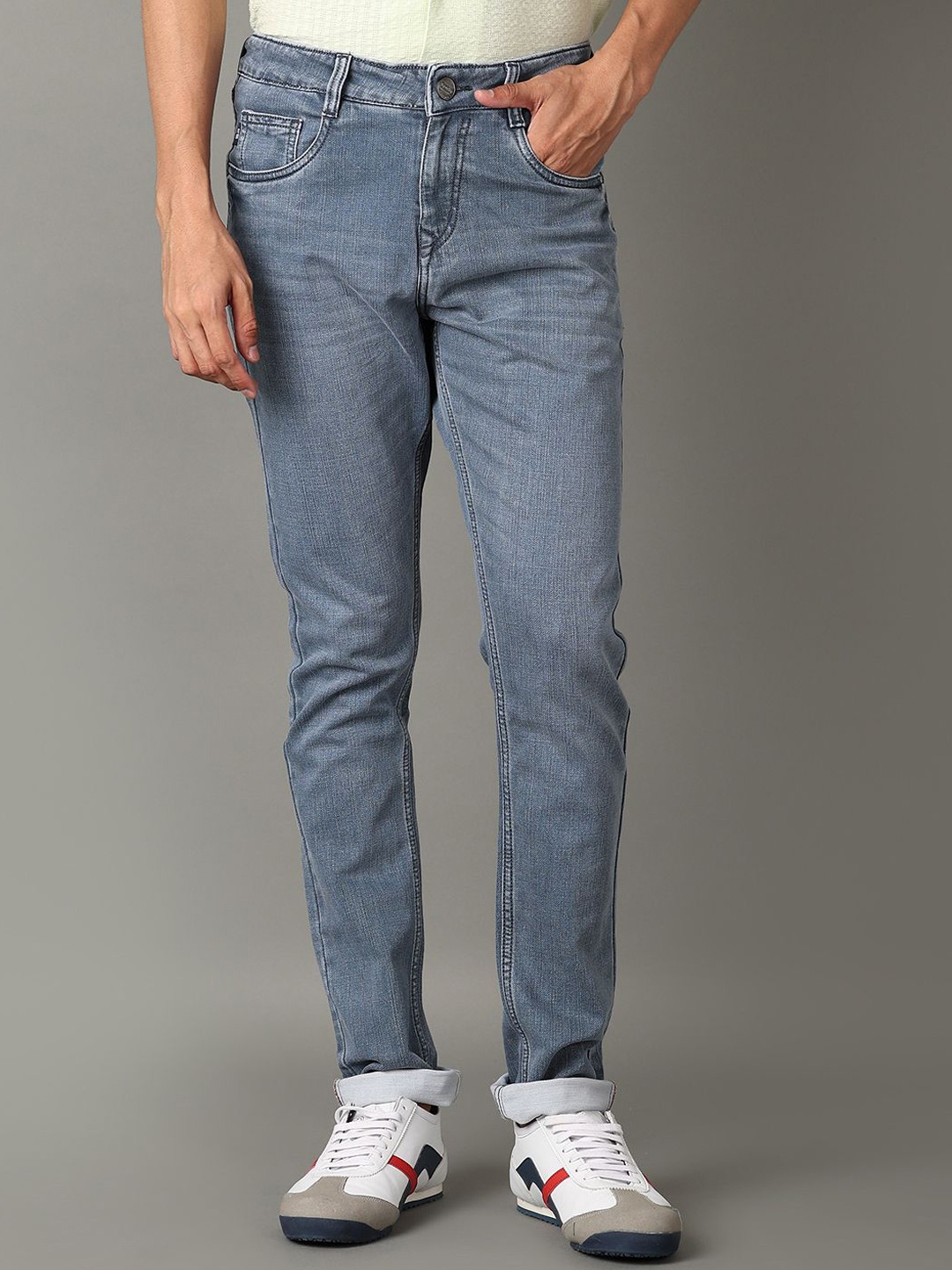 

V-Mart Men Slim Fit Mid-Rise Denim Jeans, Blue
