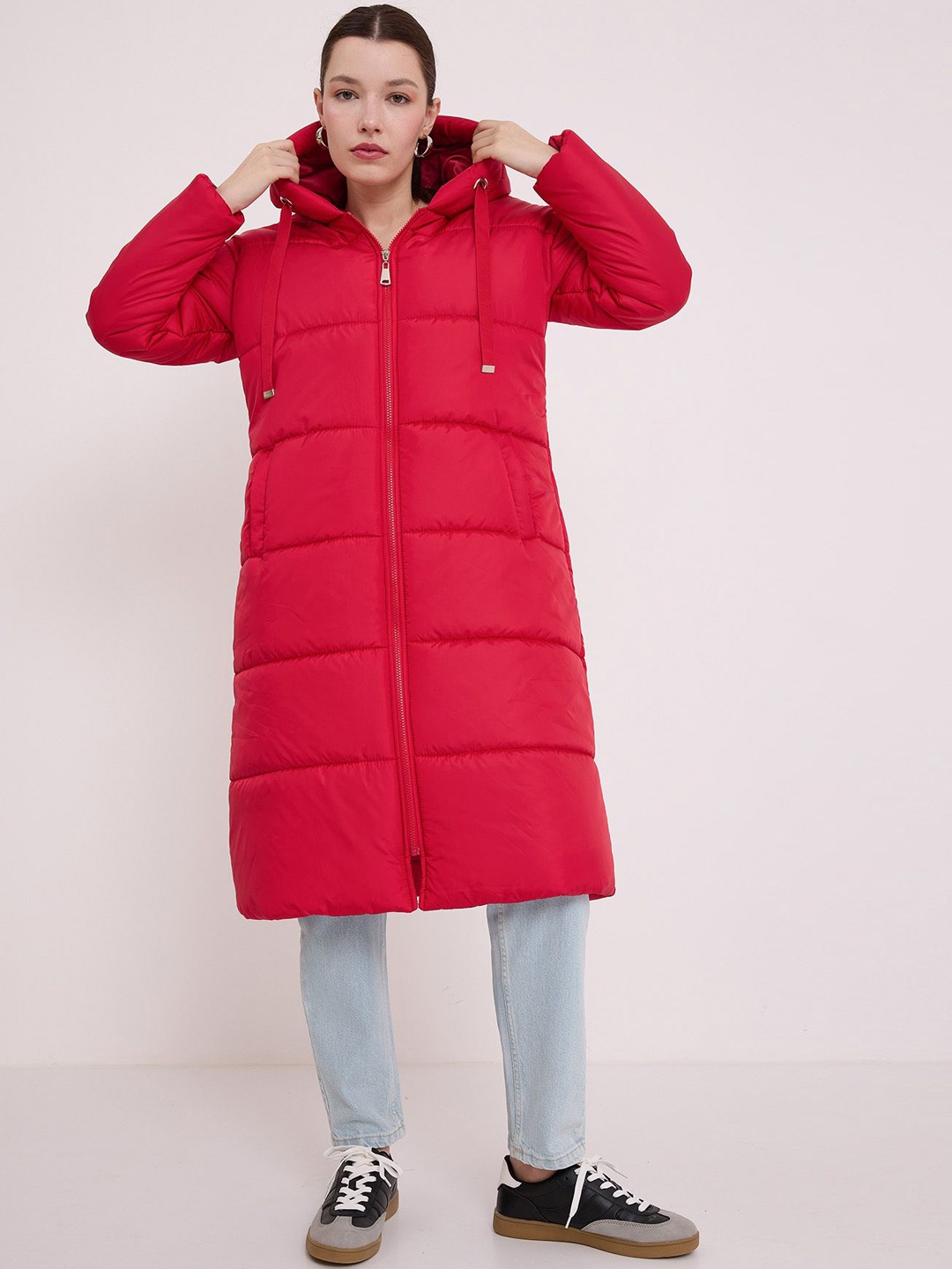 

BIGDART Women Hooded Jacket, Red