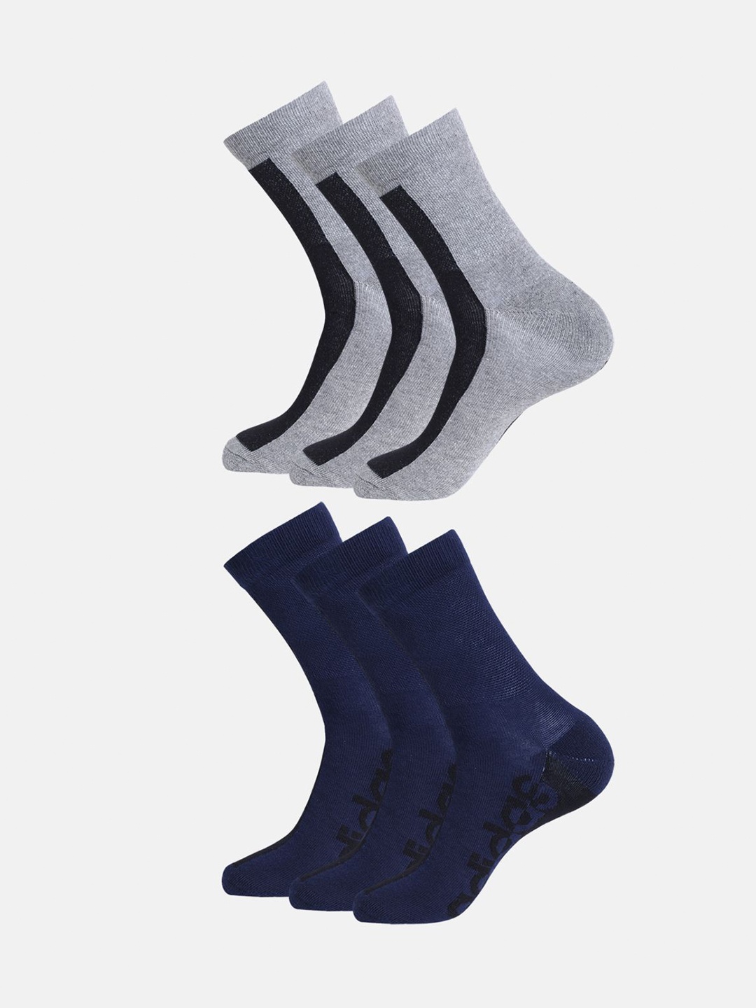 

ADIDAS Men Pack Of 6 Patterned Ankle-Length Socks, Grey