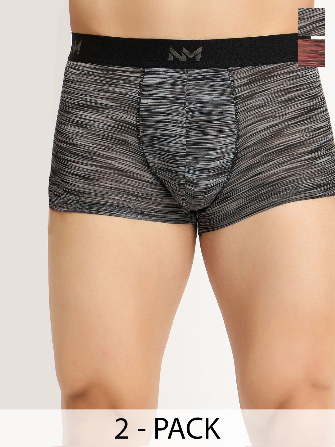 

NEVA Pack Of 2 Printed Short Trunks OMD404-C40403, Black