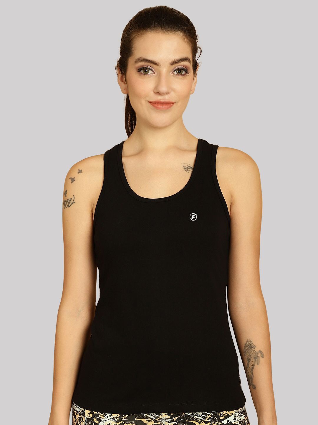 

Friskers Cotton Tank Top, Black