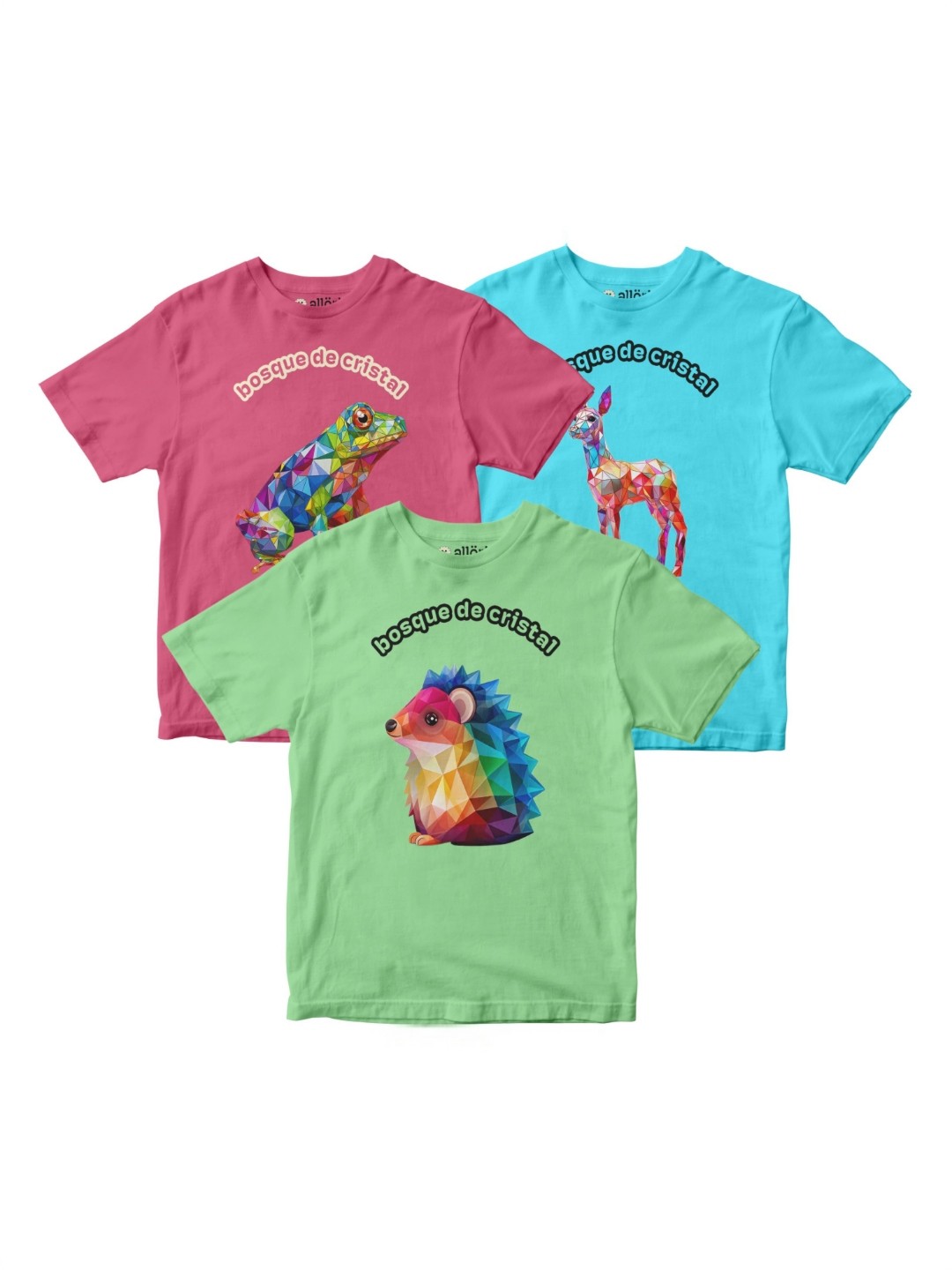 

allorio kids Girls 3 Printed Tropical Applique Slim Fit T-shirt, Multi