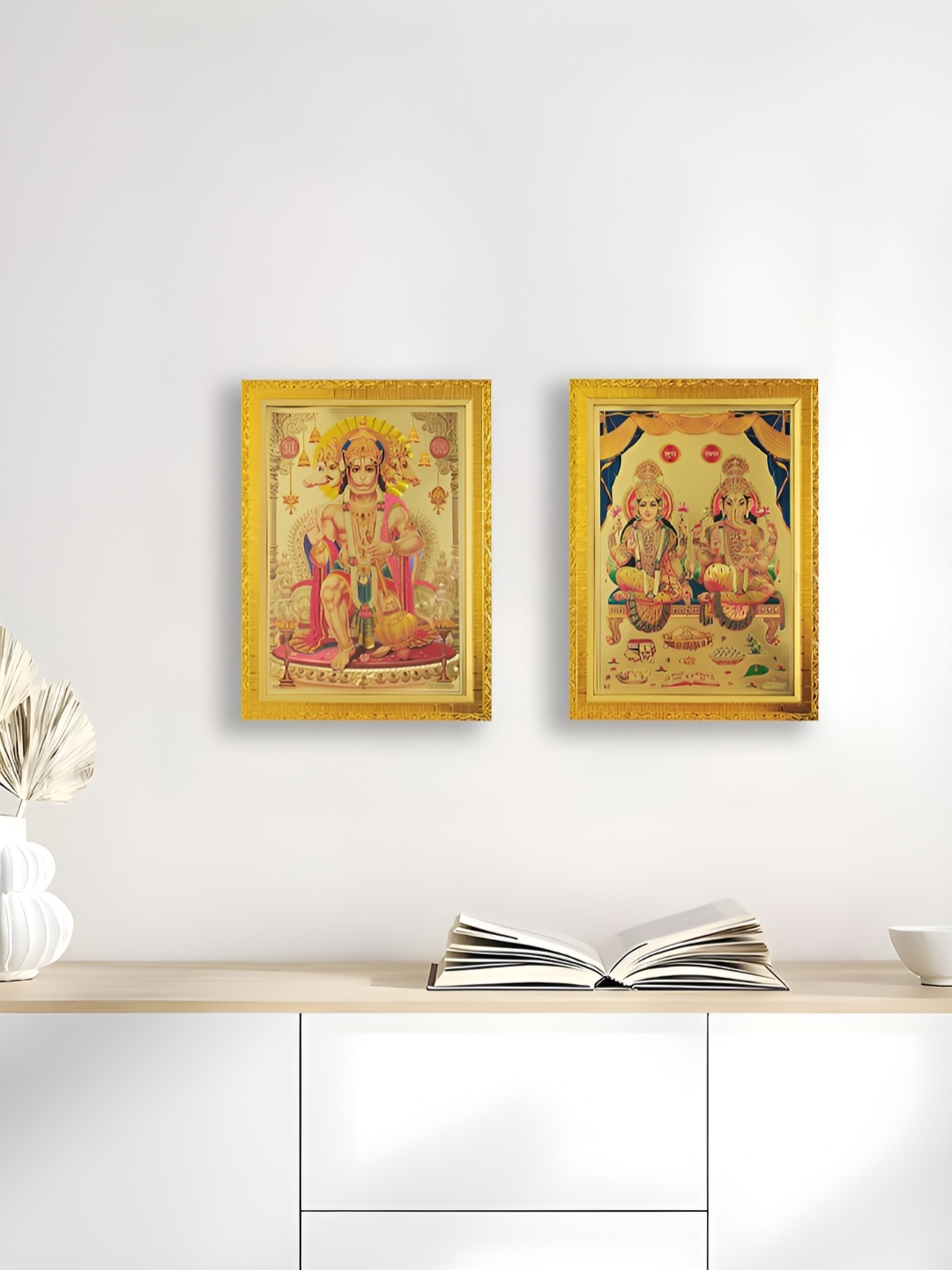 

Art Street 2 Pieces Gold-Toned & Pink Religious Wall Photographs