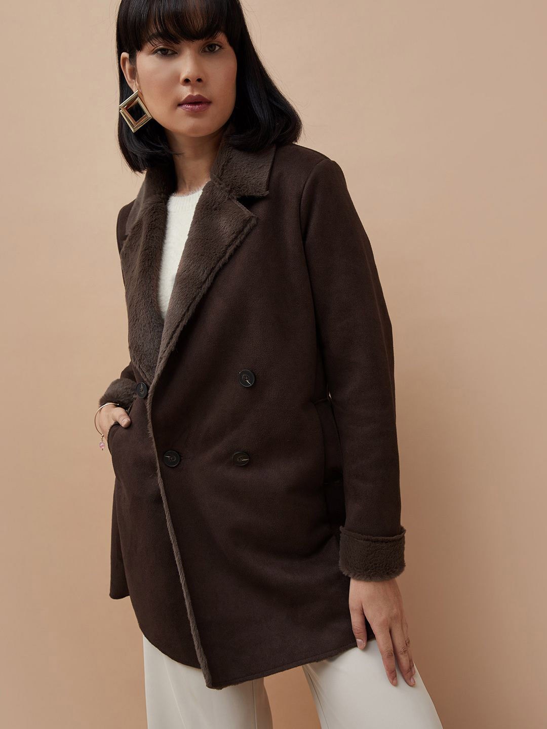 

CODE by Lifestyle Women Tailored Jacket, Brown