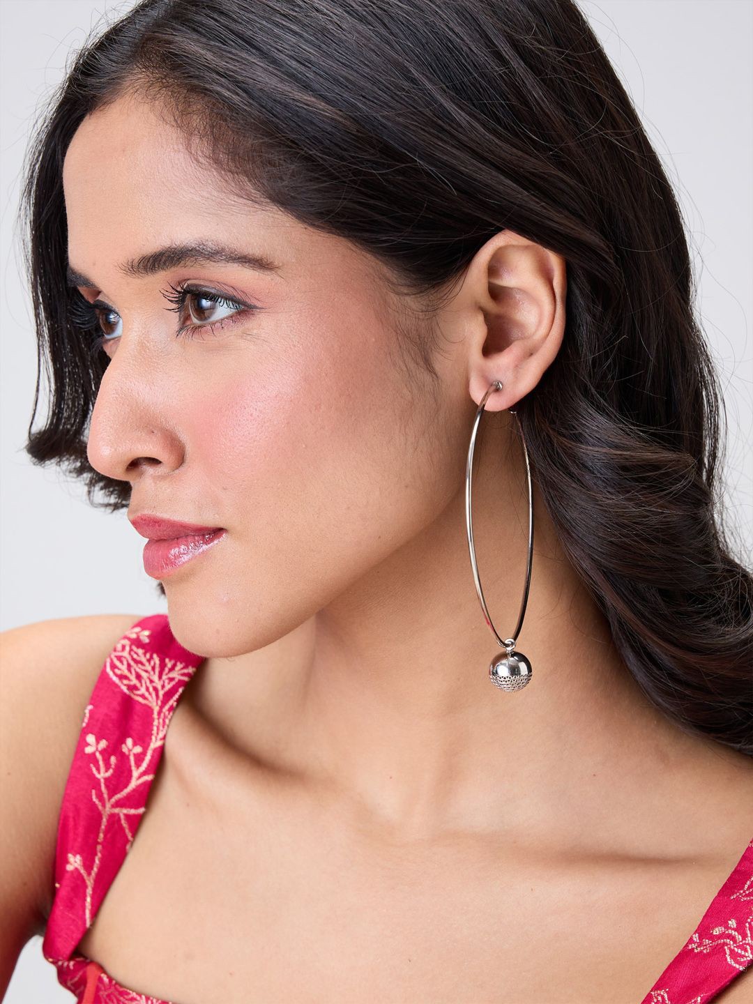 

The Slow Studio Silver-Plated Circular Hoop Earrings