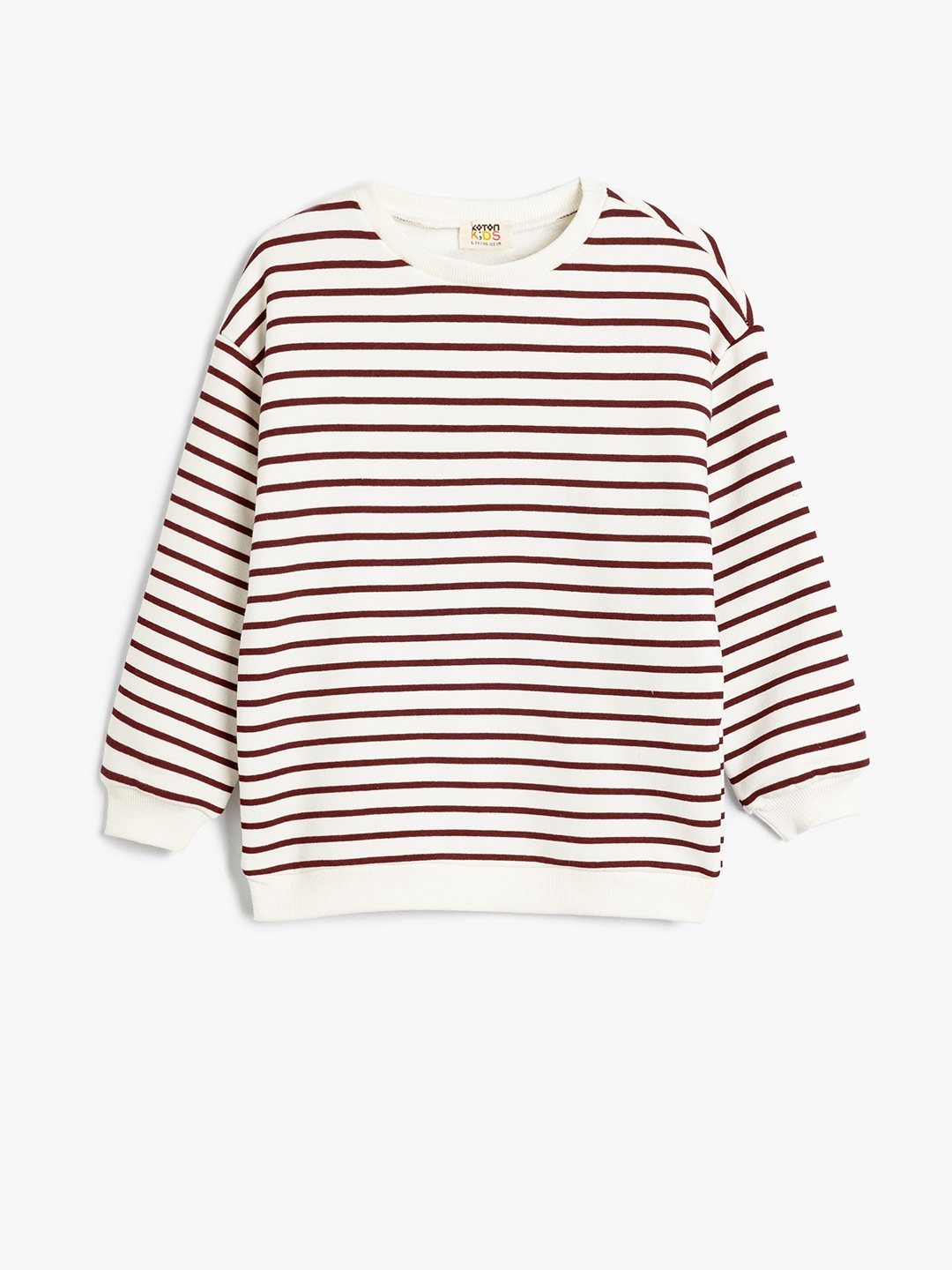 

Koton Girls Striped Sweatshirt, Maroon