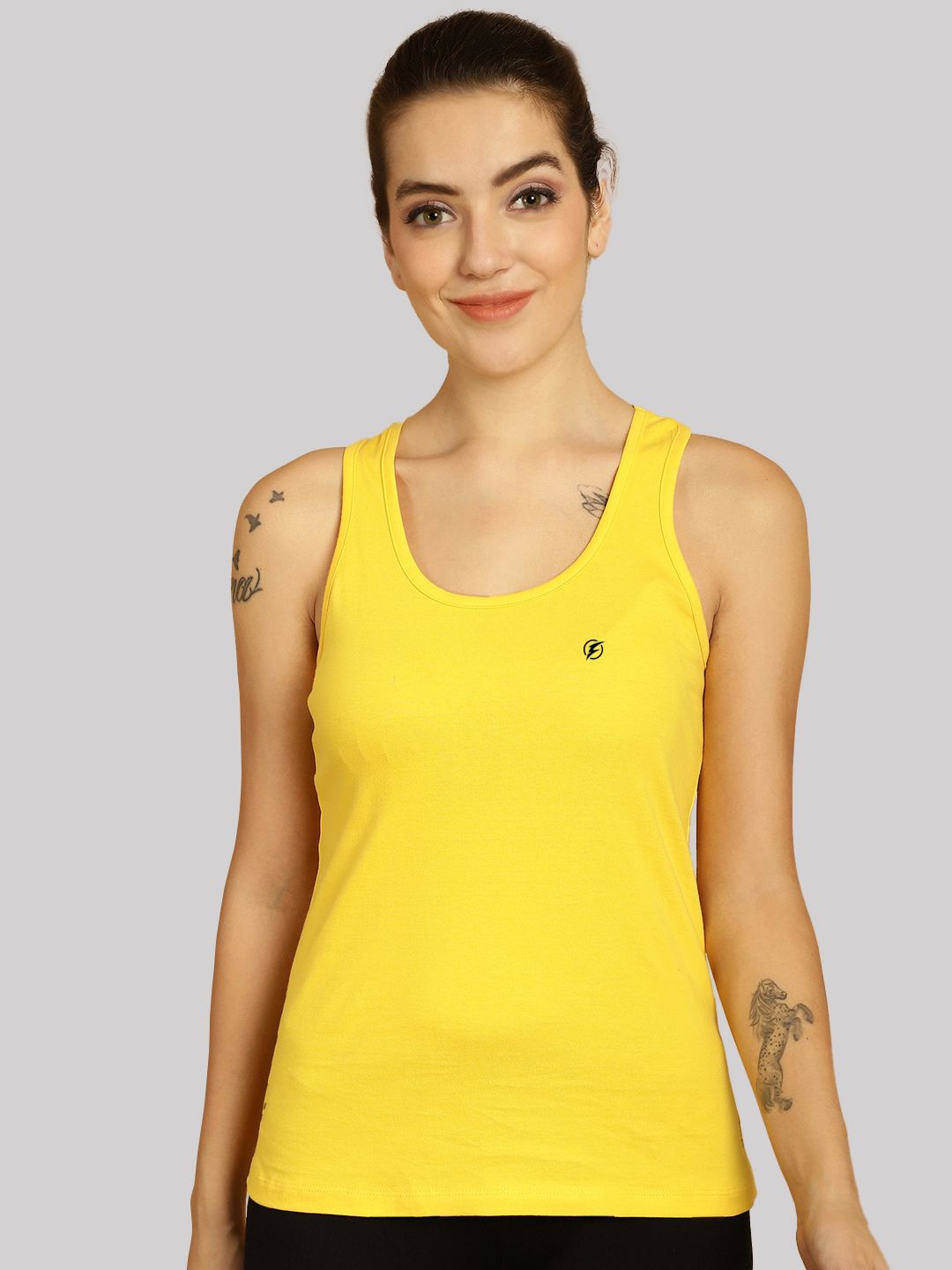 

Friskers Cotton Tank Top, Yellow