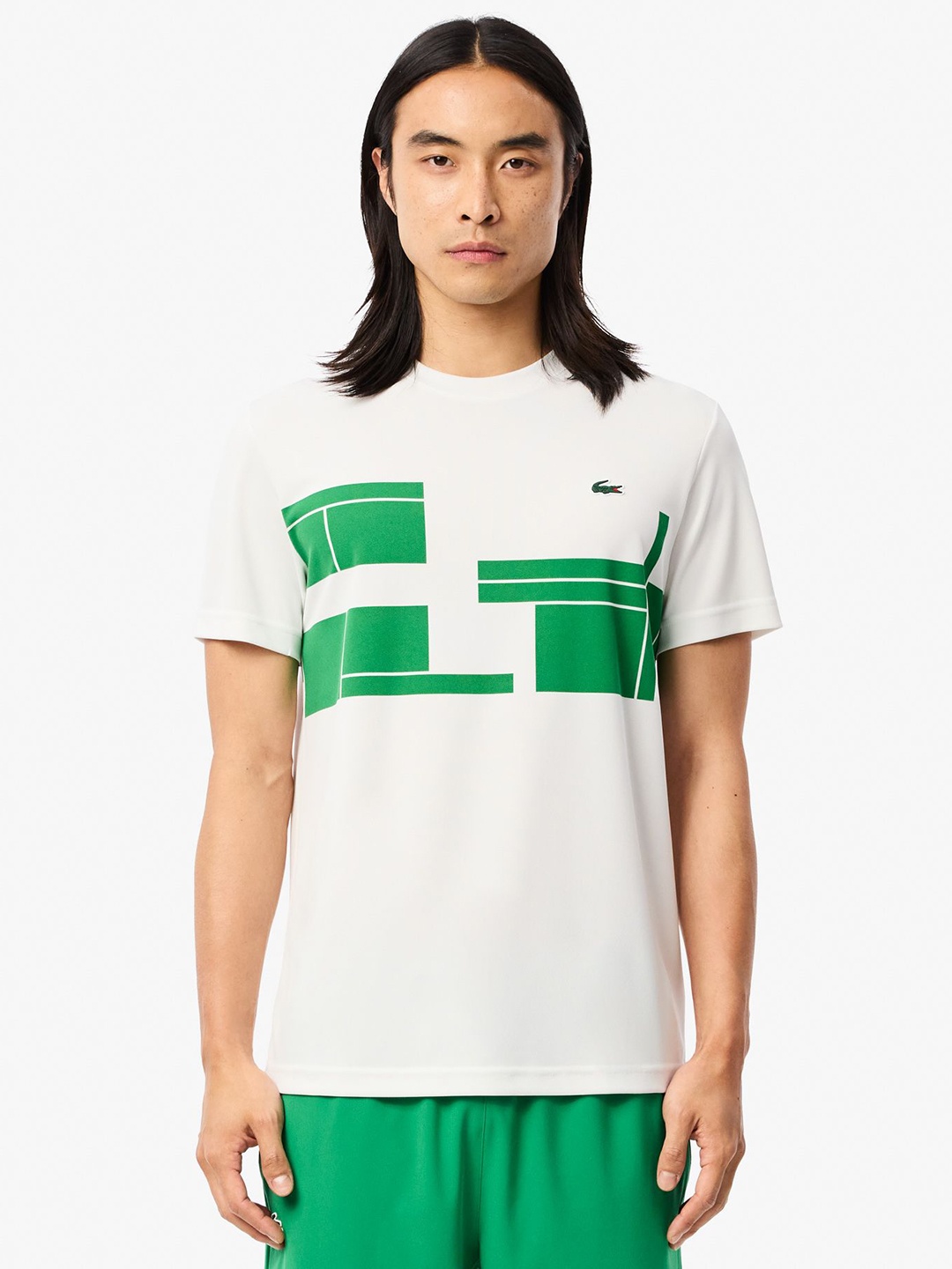 

Lacoste Men Abstract Printed Round Neck T-shirt, White