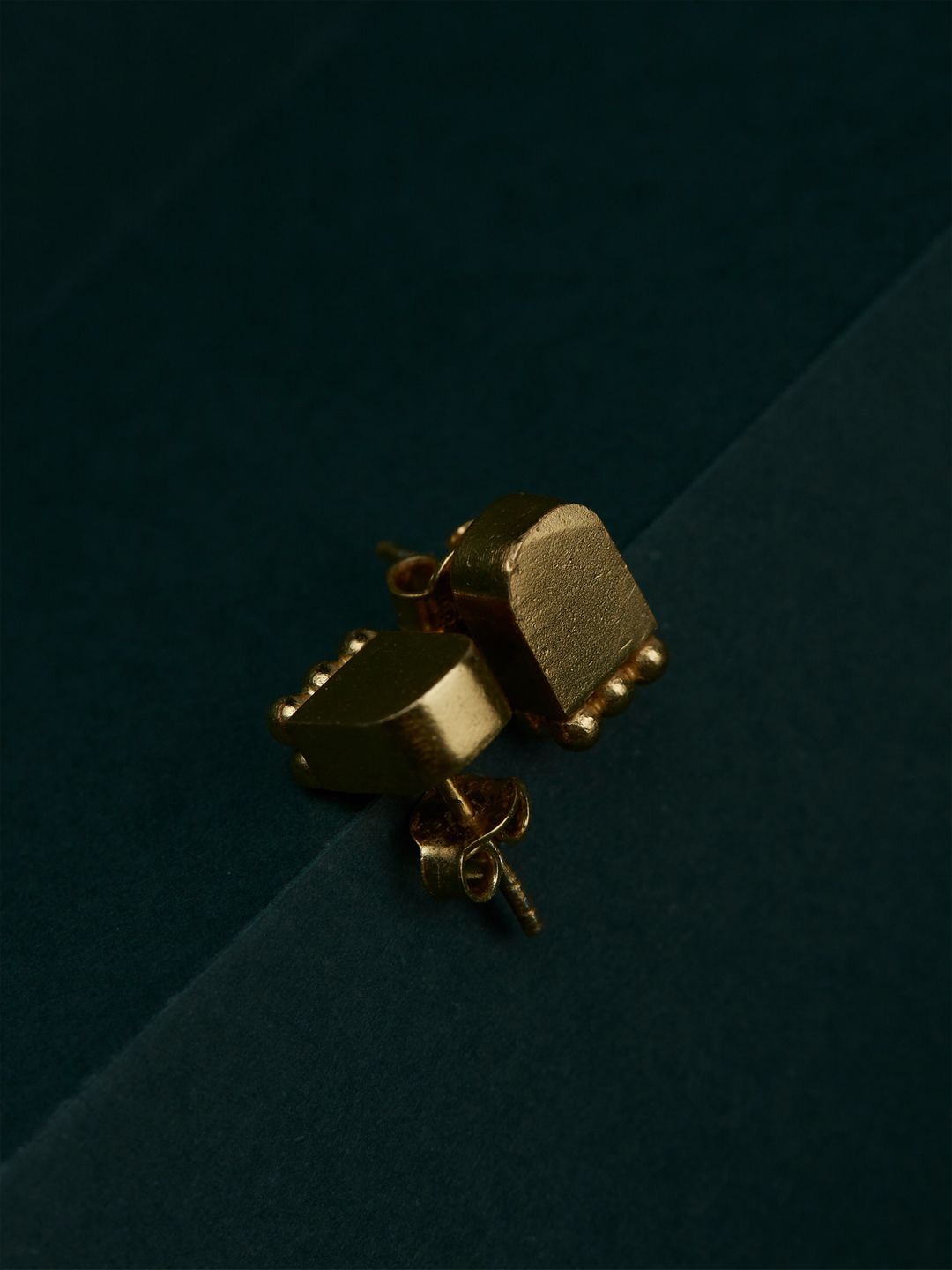 

The Slow Studio Silver Contemporary Studs, Gold