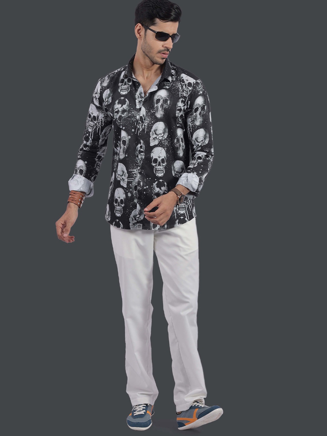 

STITCH MONKEY Men Comfort Spread Collar Abstract Printed Casual Shirt, Multi