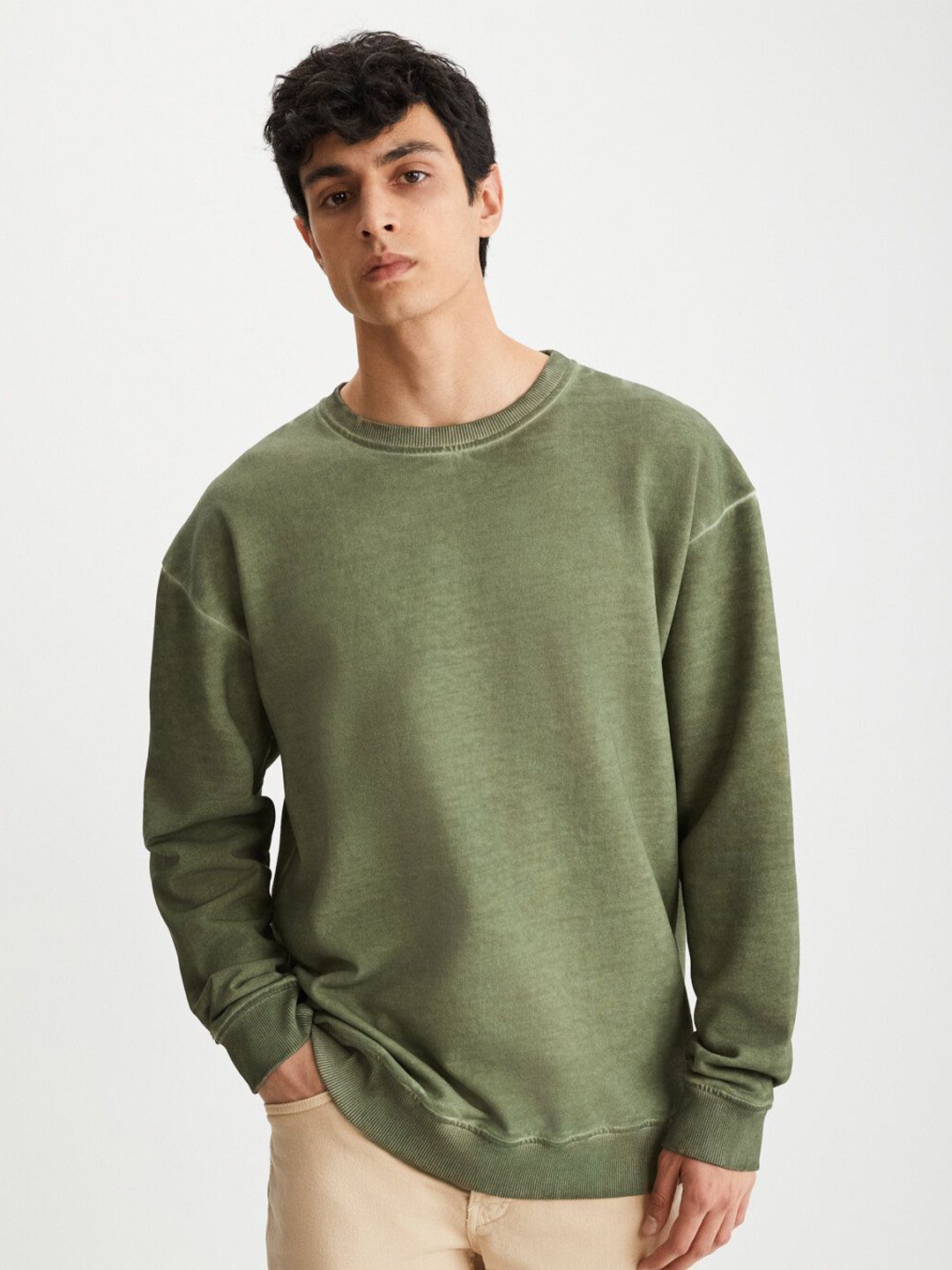 

GRIMELANGE Men Pullover Sweatshirt, Green