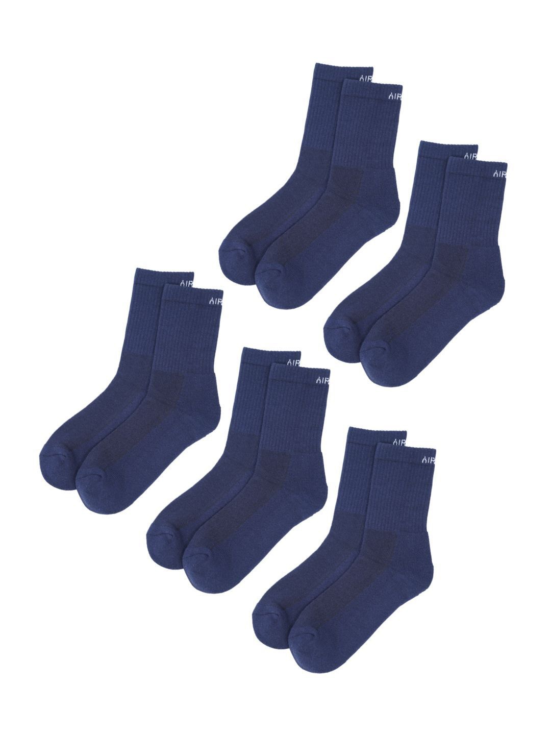 

AIR GARB Pack Of 5 Above Ankle Length Socks, Blue