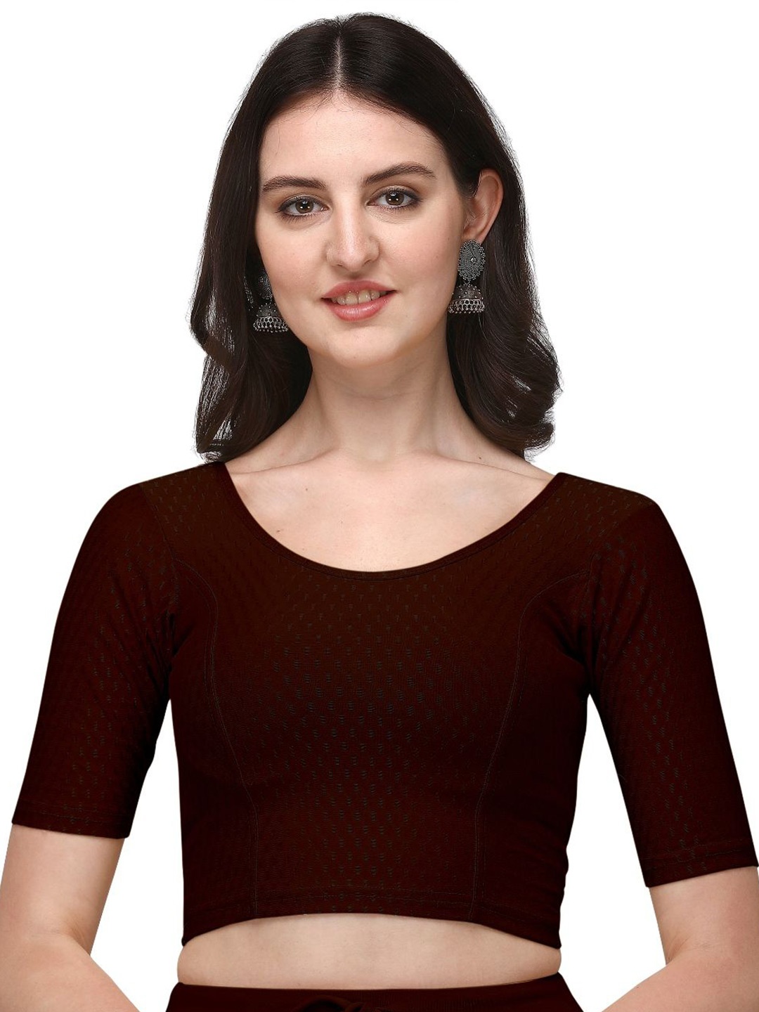 

JUMKHAA Blouson Crop Top, Brown