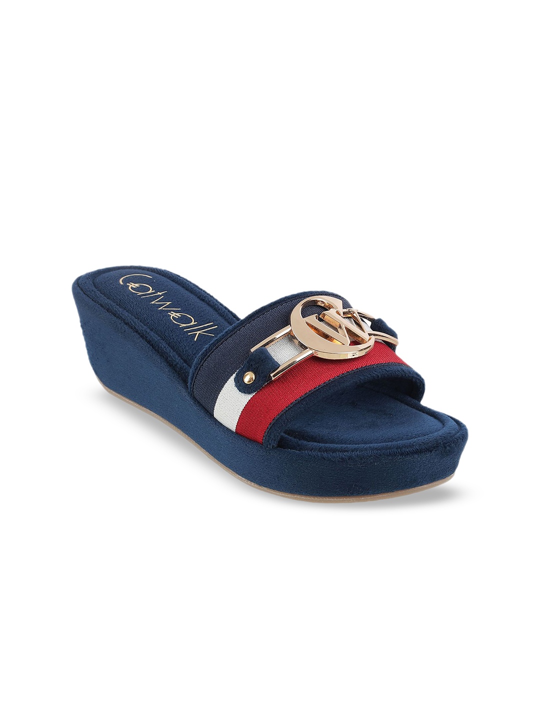 

Catwalk Women Colourblocked Wedge Heels Sandals, Blue