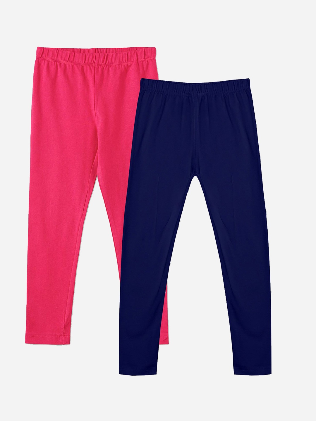 

BAESD Girls Pack Of 2 Solid Mid-Rise Ankle-Length Leggings, Magenta