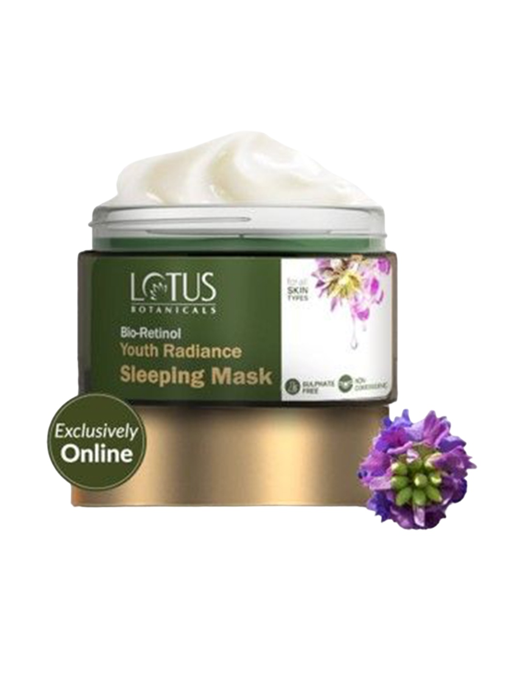 

Lotus Botanicals Bio Retinol Youth Radiance Sleeping Mask- 50g, Green