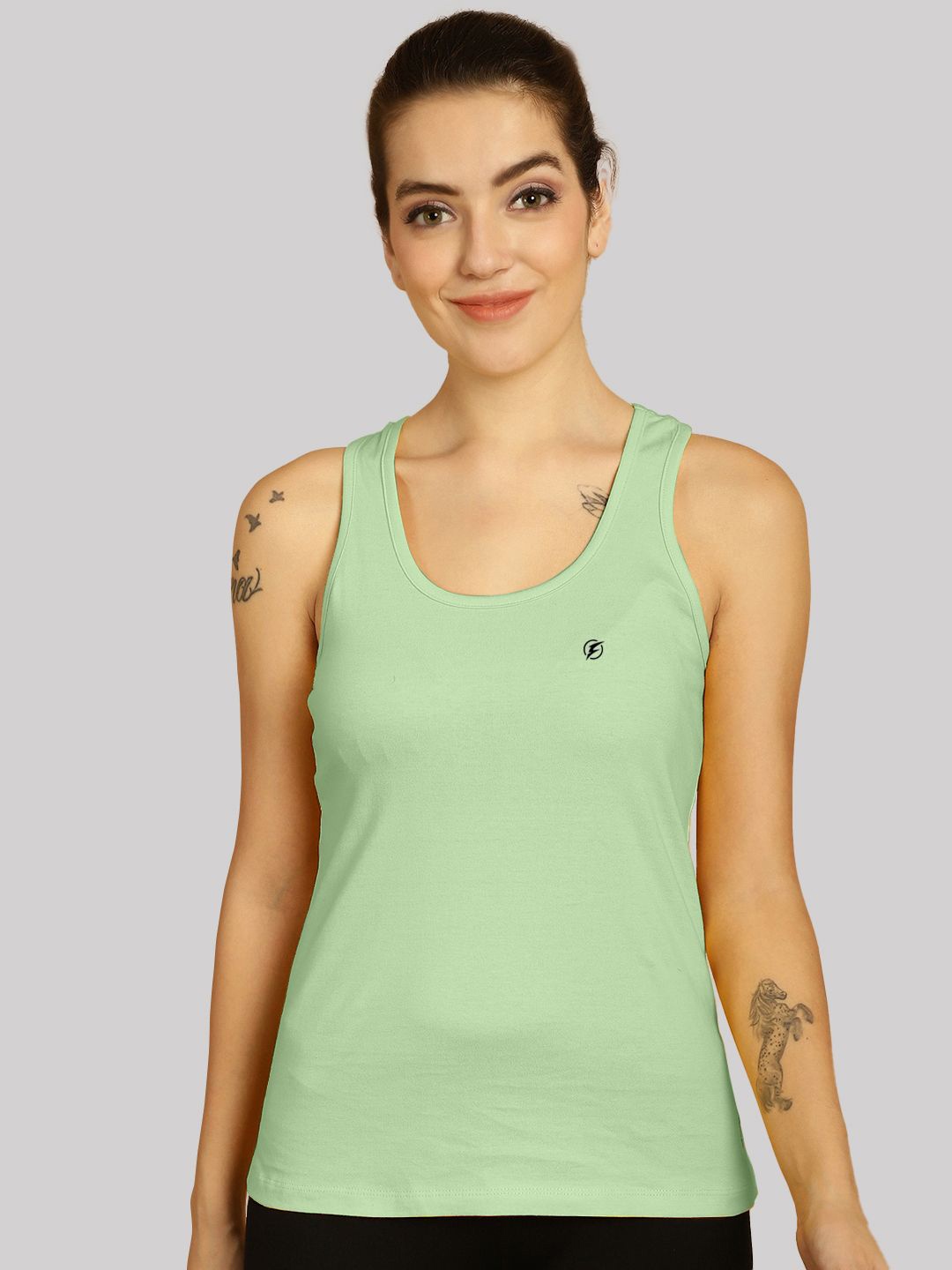 

Friskers Cotton Tank Top, Sea green