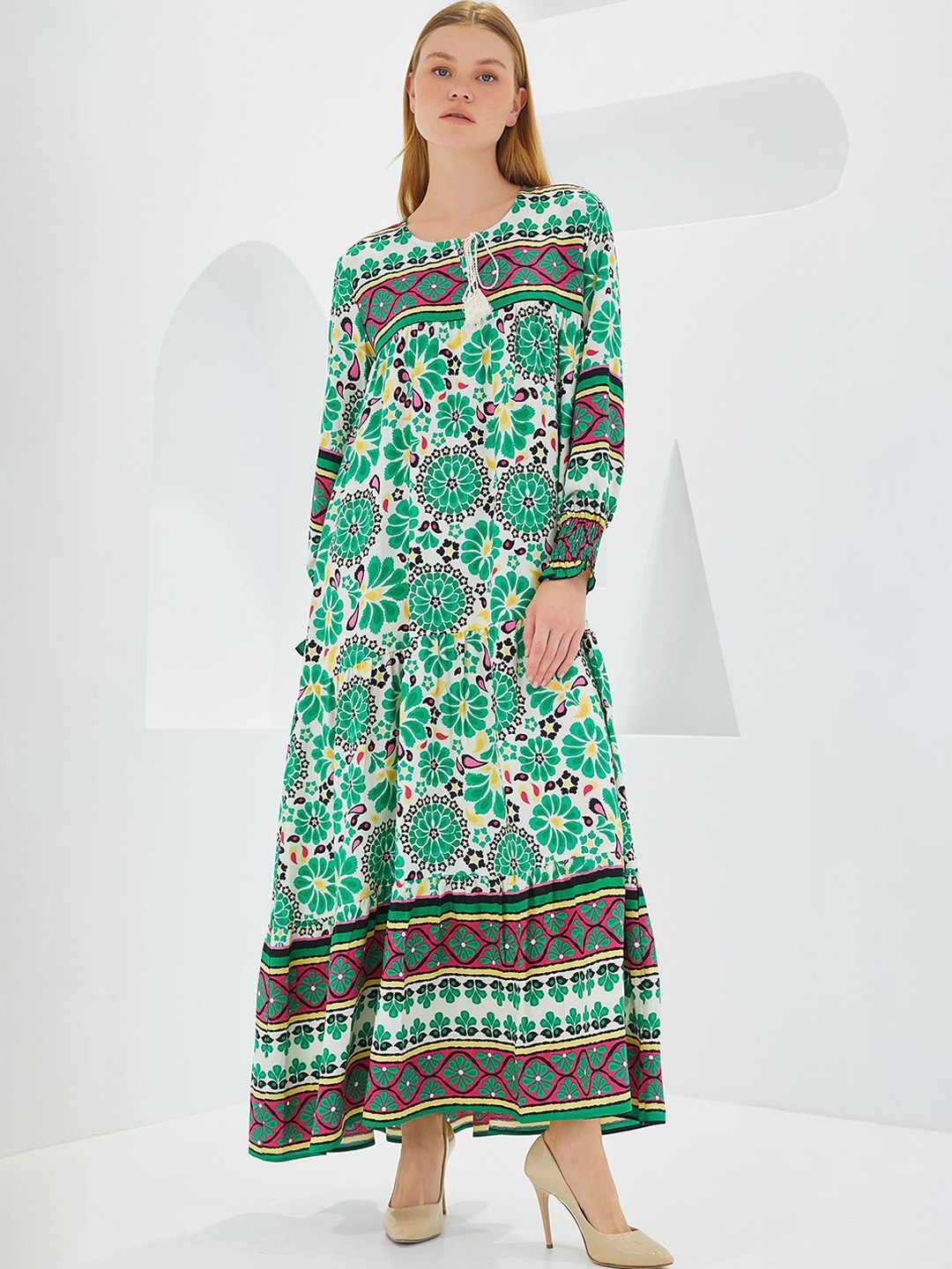 

BIGDART Women Floral Printed Maxi Dress, Na