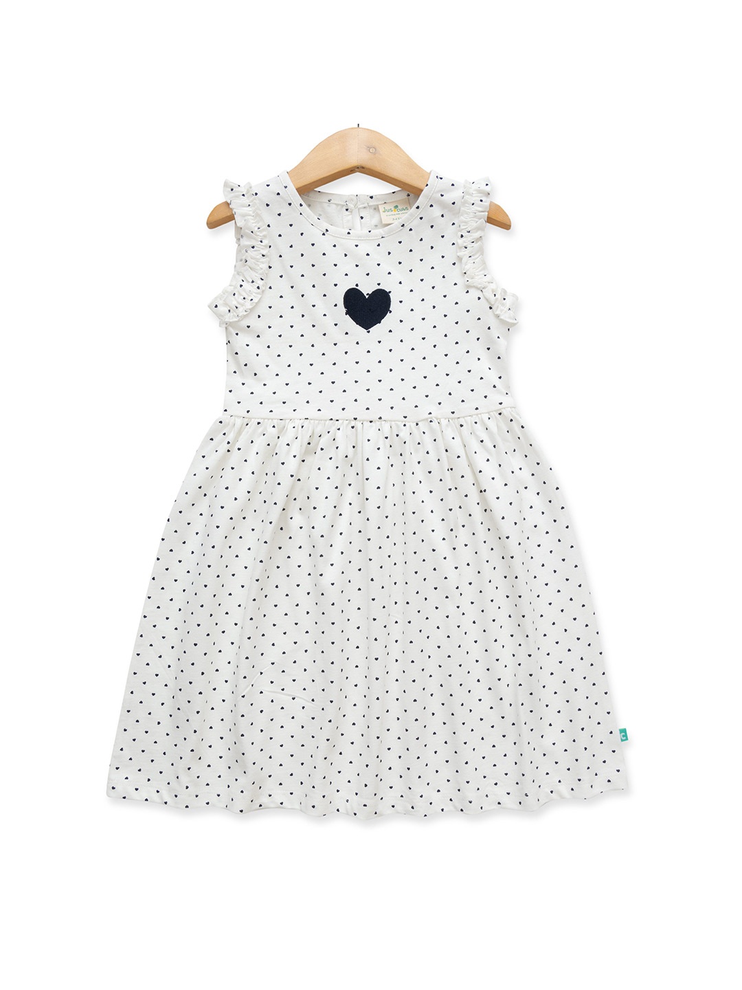 

JusCubs Polka Dot Print Fit & Flare Dress, White