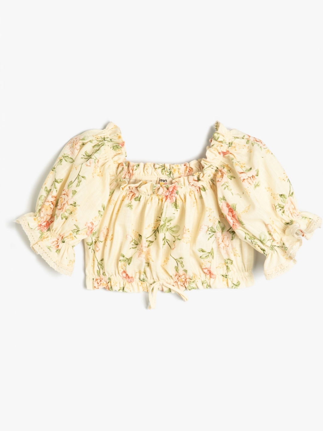 

Koton Girls Floral Printed Extended Sleeves T-shirt, Pink