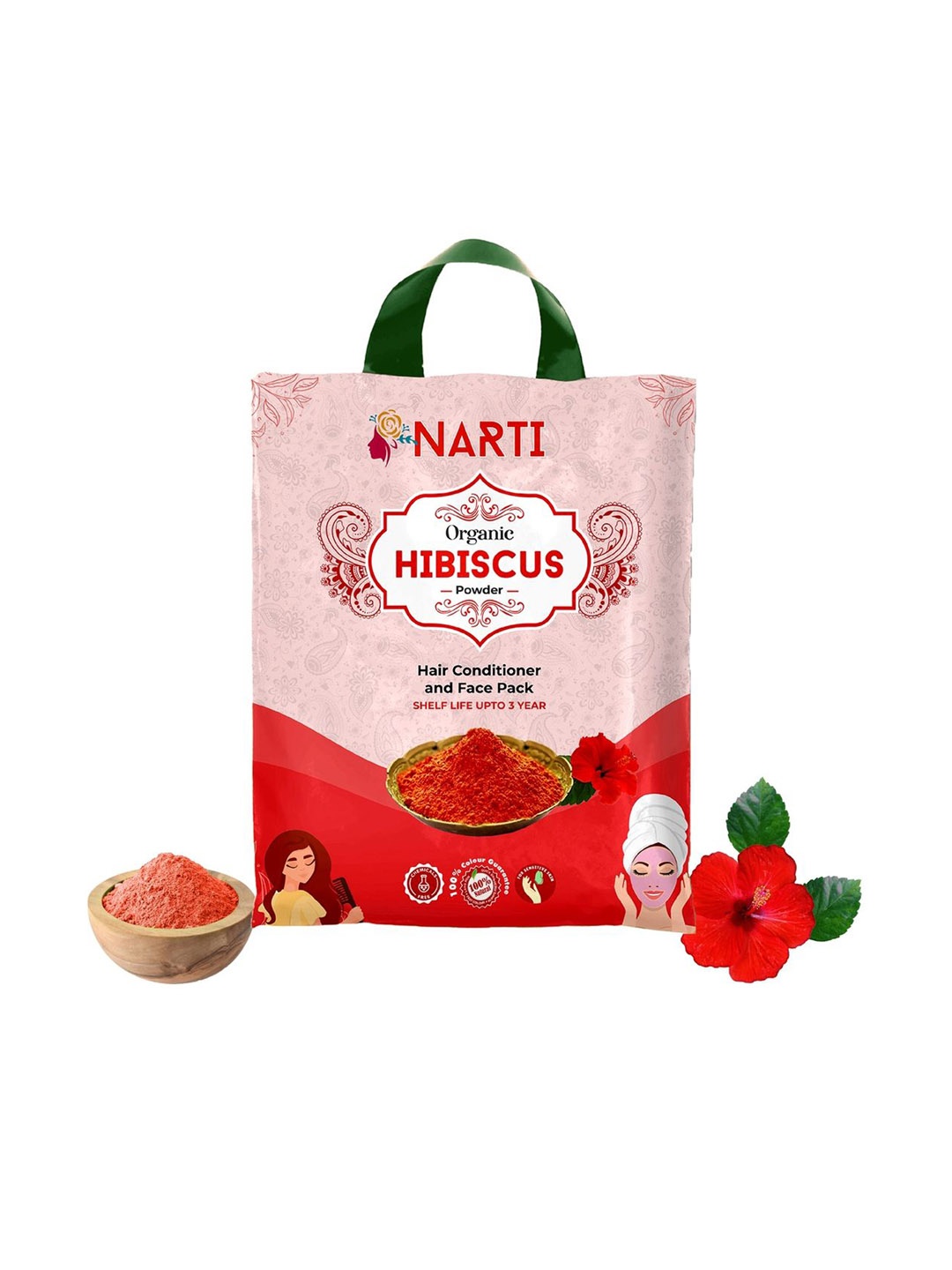 

NARTI Organic Natural Hibiscus Powder-200g, Brown