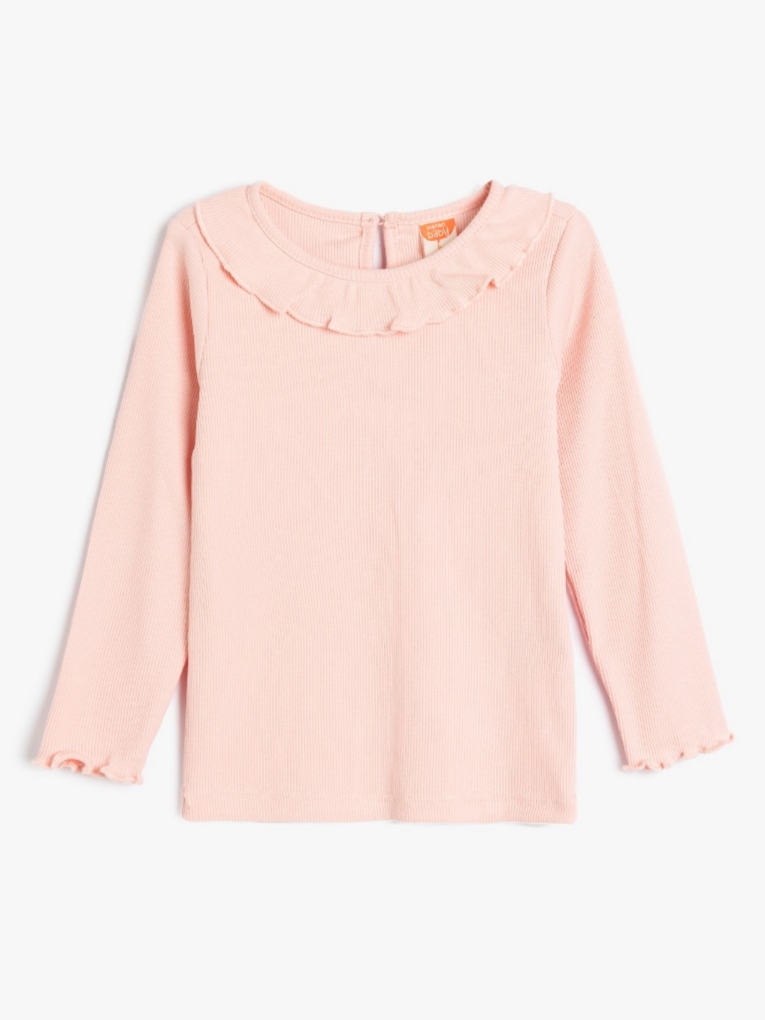 

Koton Girls Solid Round Neck Cotton T-Shirt, Pink