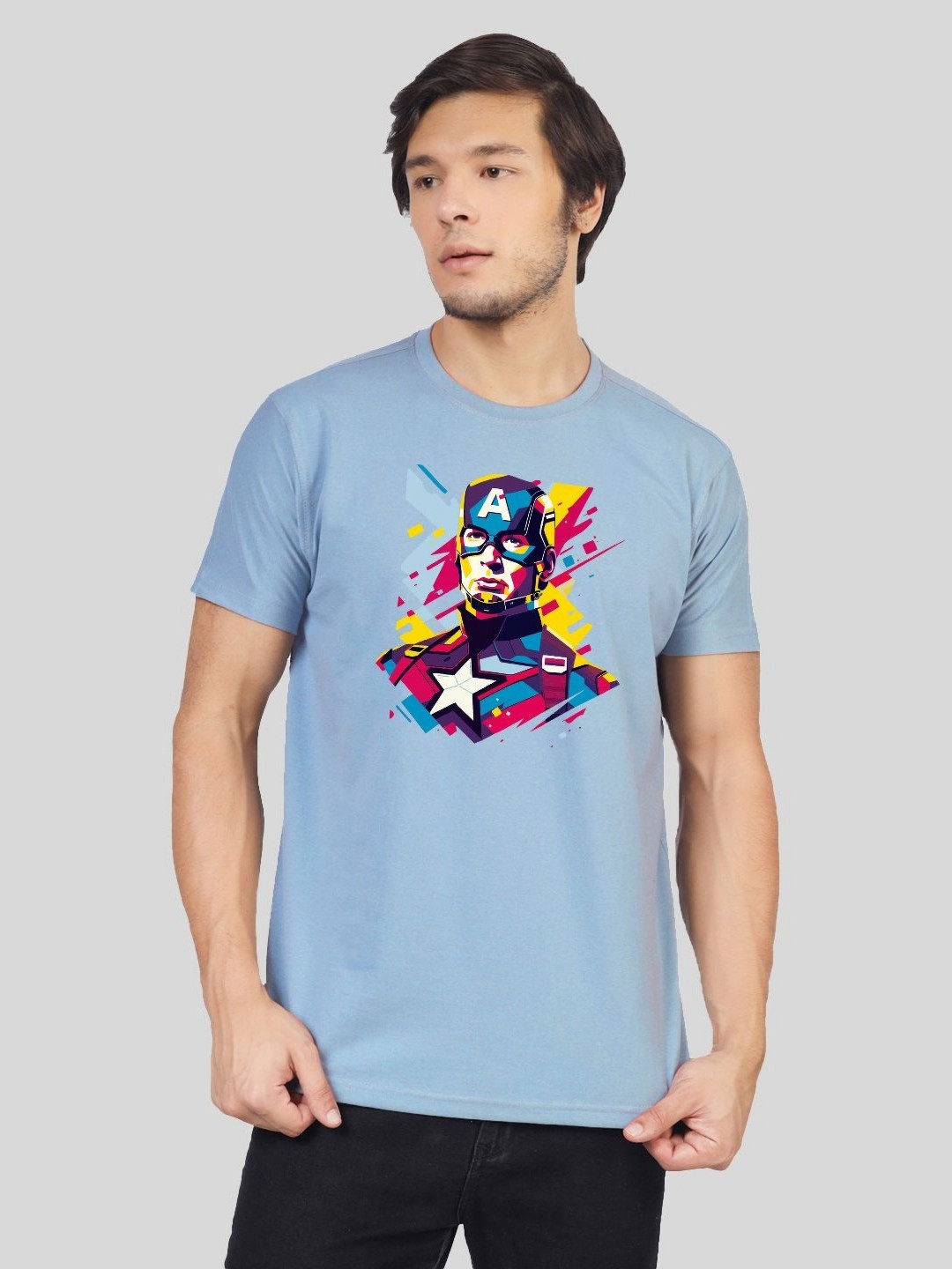 

Greylongg Men Graphic Printed T-shirt, Blue