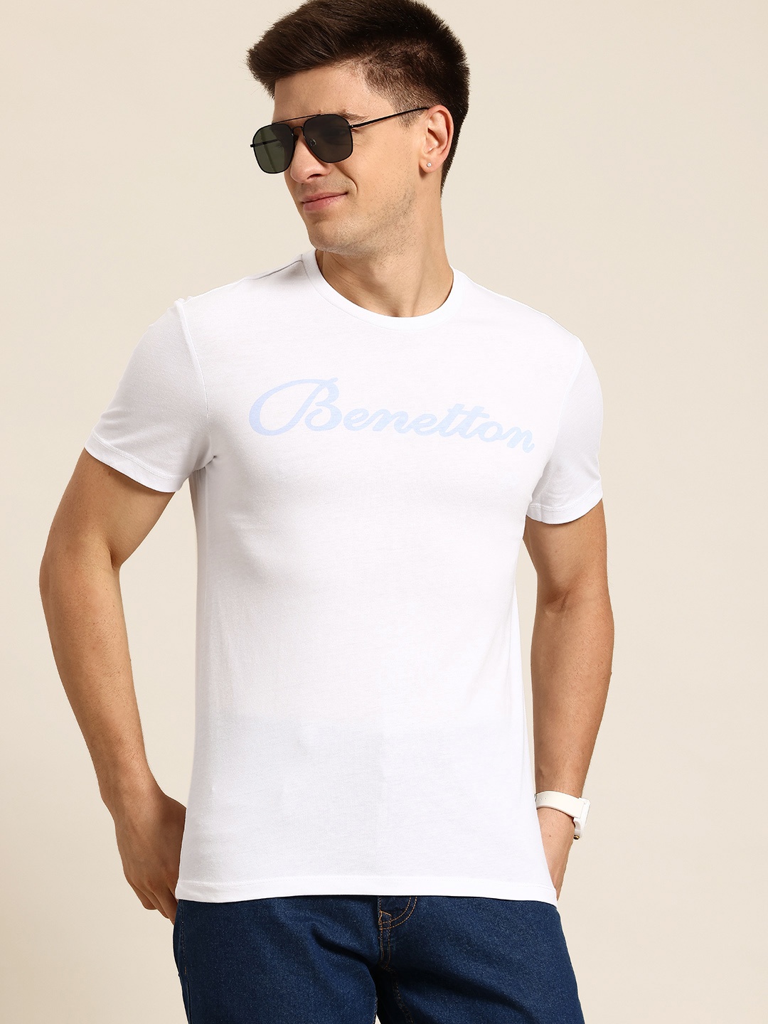 

United Colors of Benetton Printed T-shirt, White