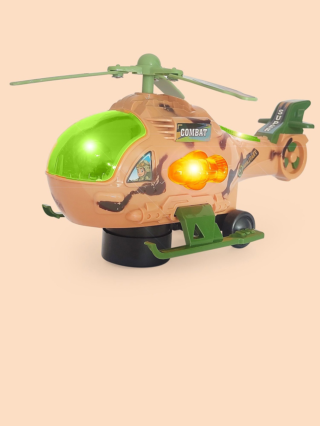 

PLANET of Toys Electric Flash Light Helicopter, Beige