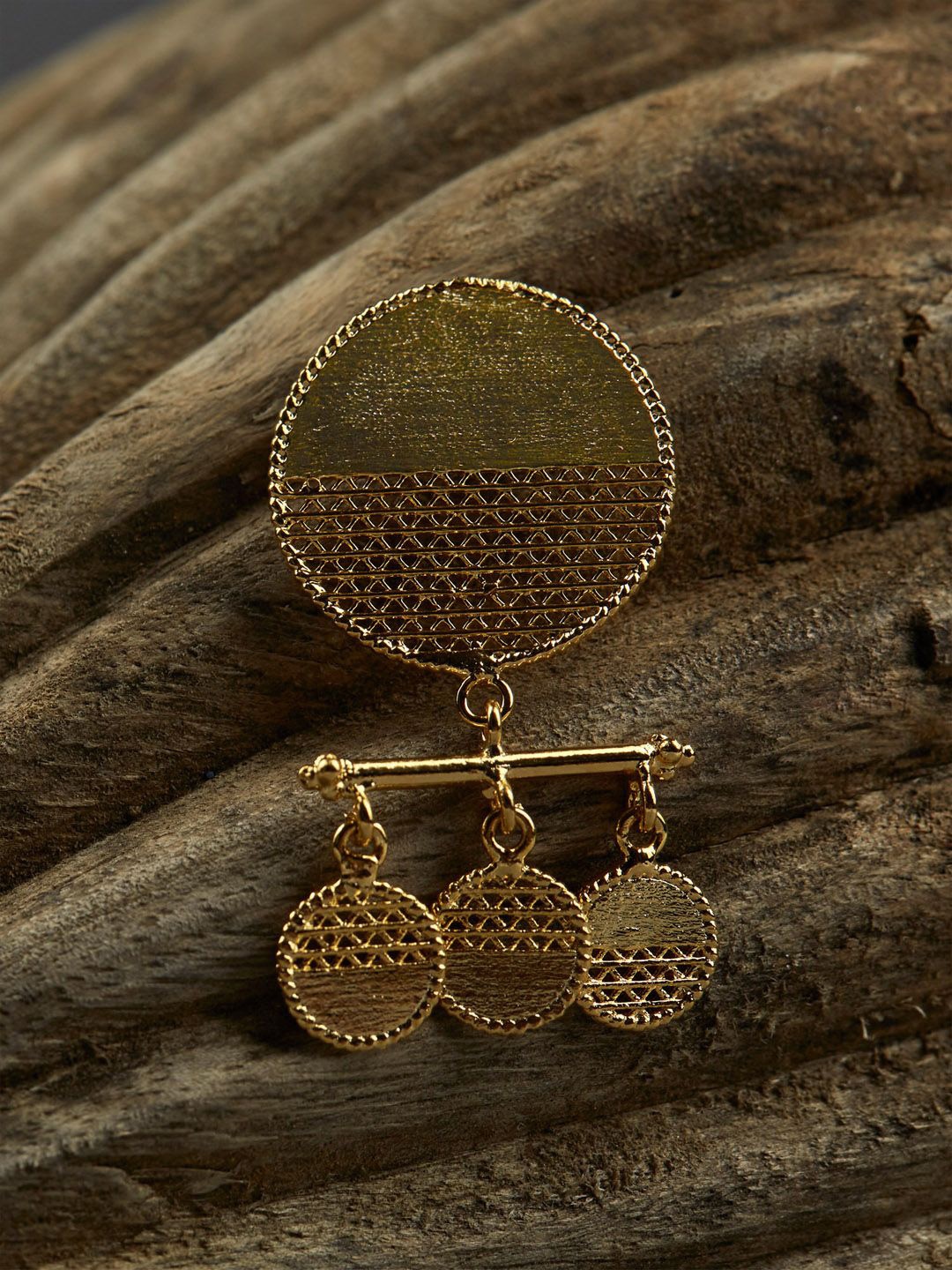 

The Slow Studio Gold-Plated Contemporary Long Drop Earrings