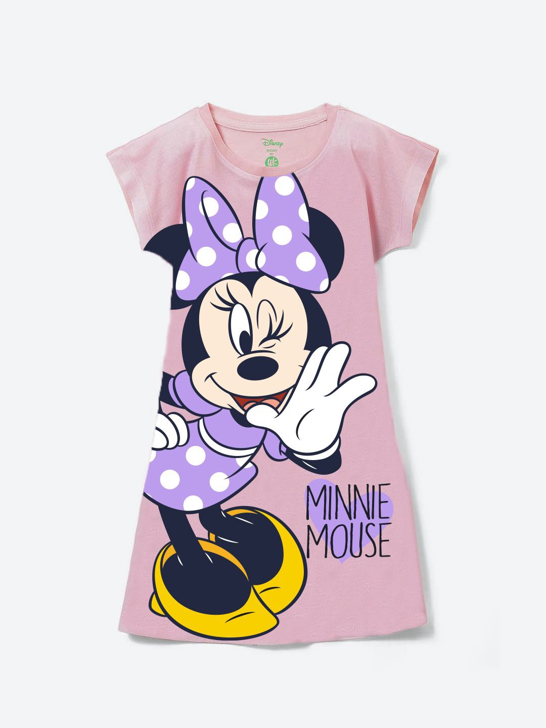 

YK Disney Printed A-Line Dress, Pink
