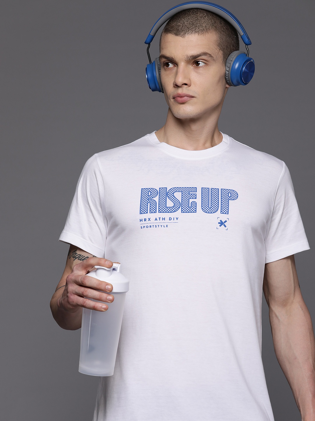 

HRX by Hrithik Roshan Typography Printed T-shirt, White
