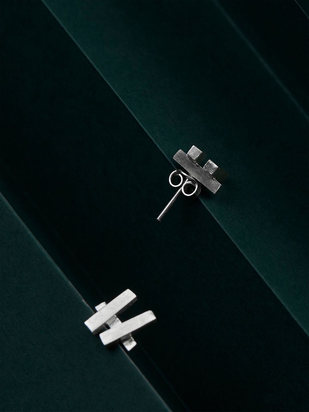 

The Slow Studio Silver-Plated Contemporary Studs